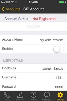 Bria iOS for ezytel
