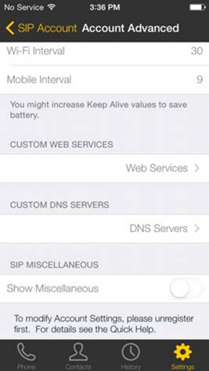 Bria iOS for ezytel