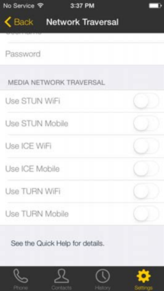 Bria iOS for ezytel