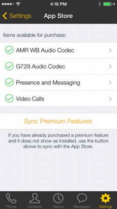 Bria iOS for ezytel